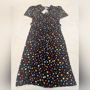 RIHOAS Multicolor Polka Dot Midi Dress